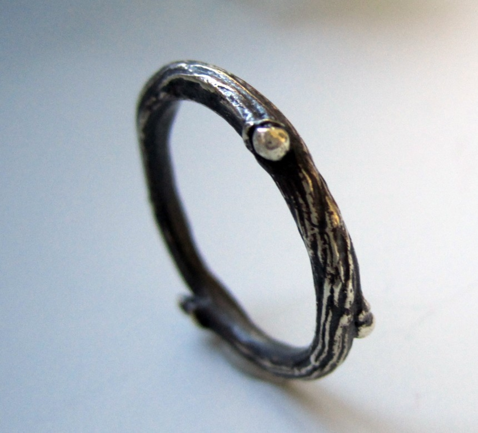 Sterling Silver Twig Ring Willow