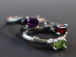 Spring Twig Solitaire Engagement Rings